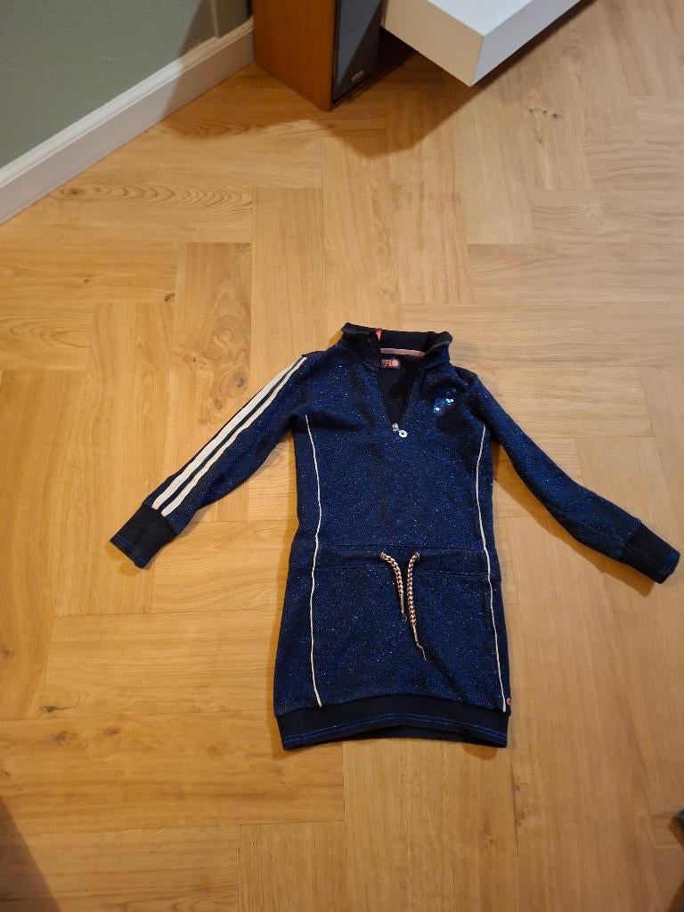 Donkerblauwe glitter jurk LIke Flo, Kinderen en Baby's, Kinderkleding | Maat 140, Meisje, Ophalen of Verzenden, Zo goed als nieuw