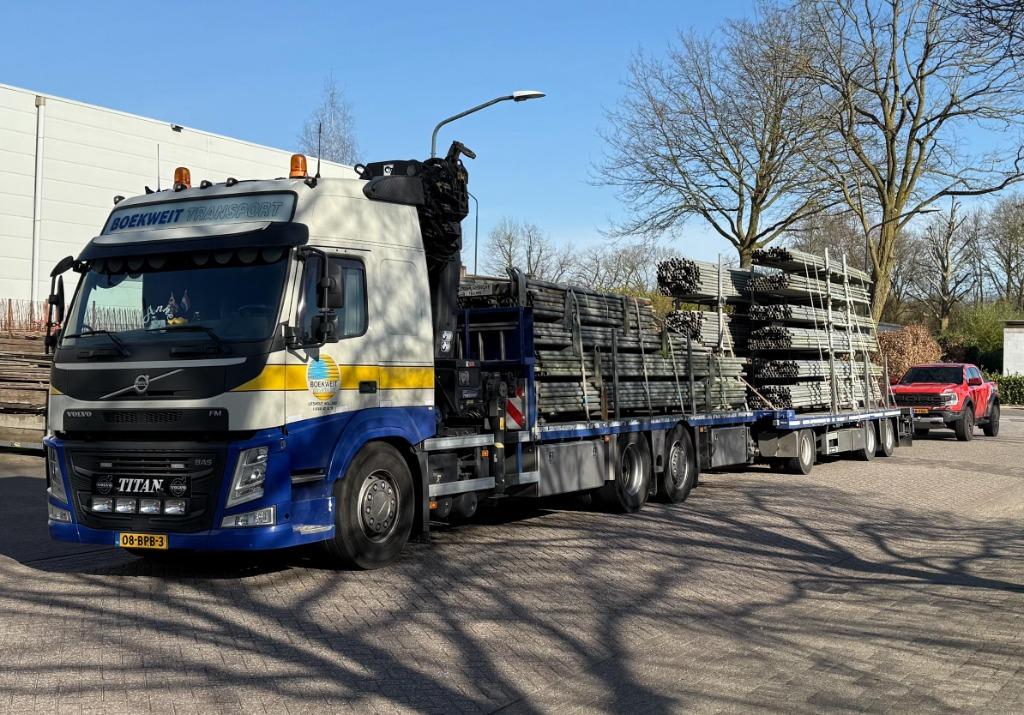 Grote partij steigerbuizen, steigerbuis, steiger, buis, 48.3, Doe-het-zelf en Verbouw, Steigers, Ophalen, Gebruikt, Gevelsteiger