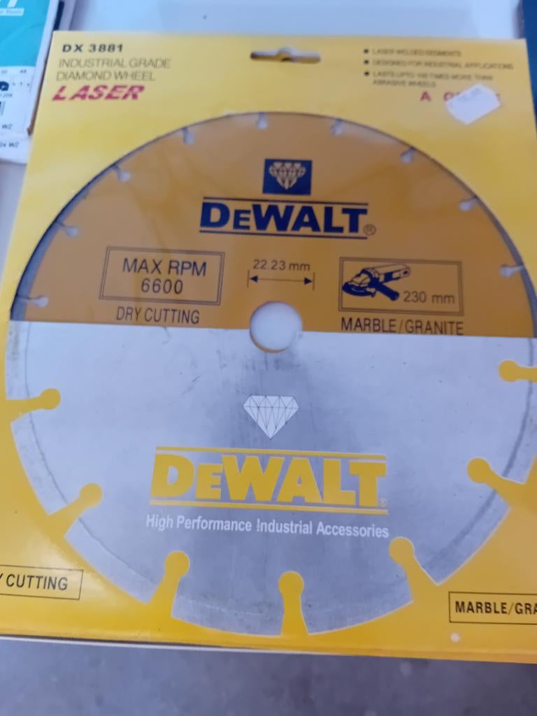 Dewalt Diamant Slijpschijf 230mm nieuw, Onbekend, Nieuw, Ophalen of Verzenden, Onbekend