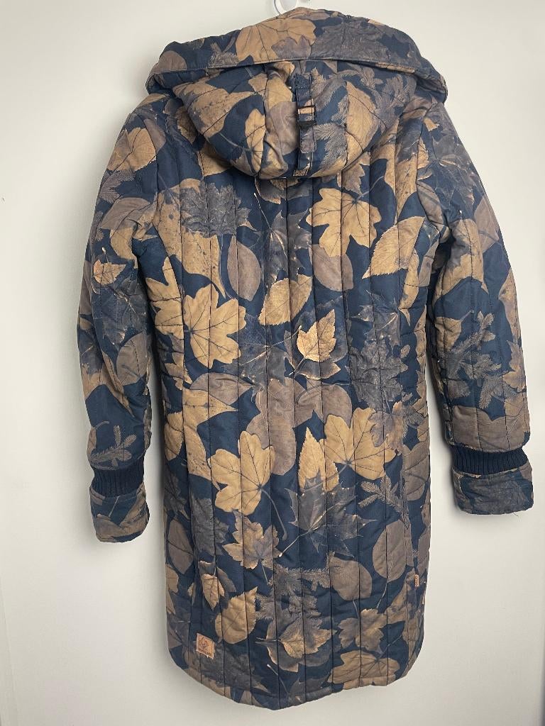 Khujo Jerry Prime gewatteerde wintermantel met bladeren M, Maat 38/40 (M), HTS Textilvertriebs GmbH, Blauw, Khujo