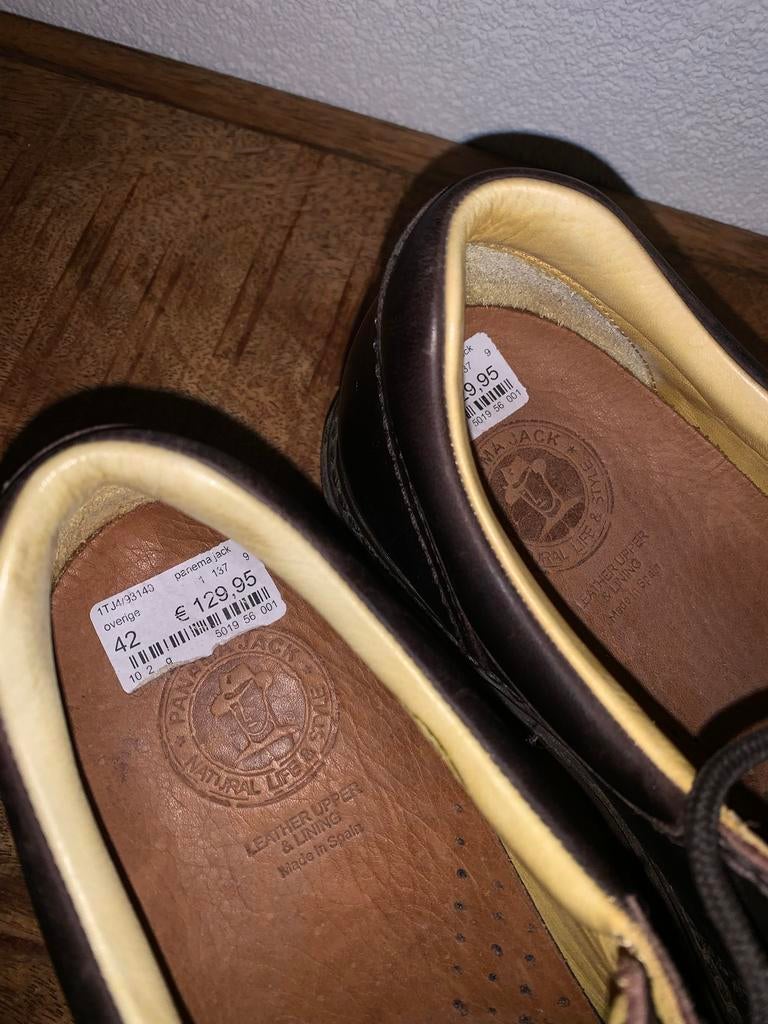 Panama Jack Leren Schoenen - Maat 42 als nieuw, Bruin, Ophalen of Verzenden, Zo goed als nieuw, Veterschoenen