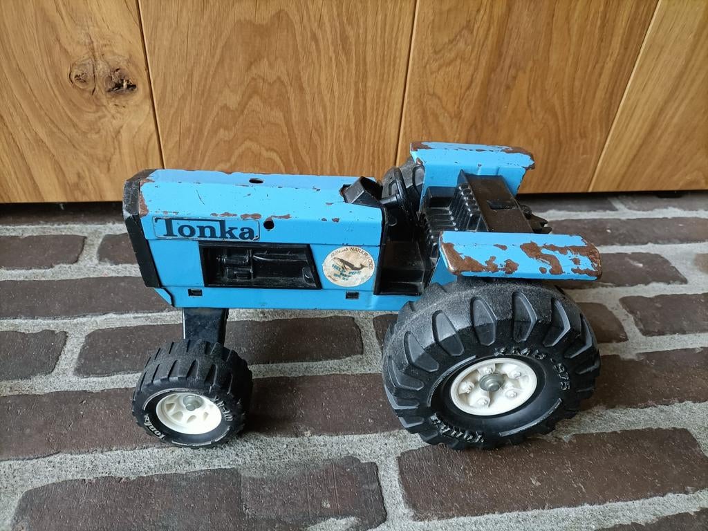 Vintage tonka tractor. Retro Metalen speelgoed. Jaren 70., Ophalen