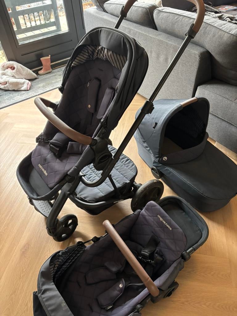 Easywalker Harvey 2 premium sapphire blue kinderwagen compl, Duowagen, Zo goed als nieuw, Combiwagen, Ophalen