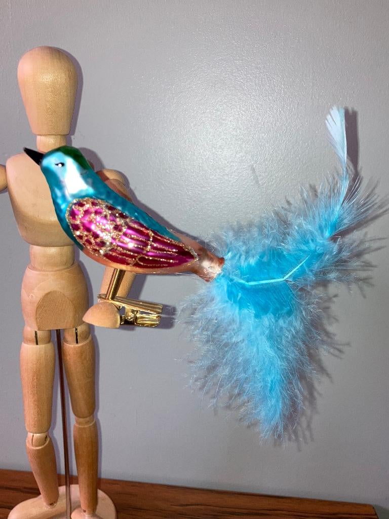 Kerstbal ornament; kerstvogeltje, Diversen, Kerst, Ophalen of Verzenden, Zo goed als nieuw