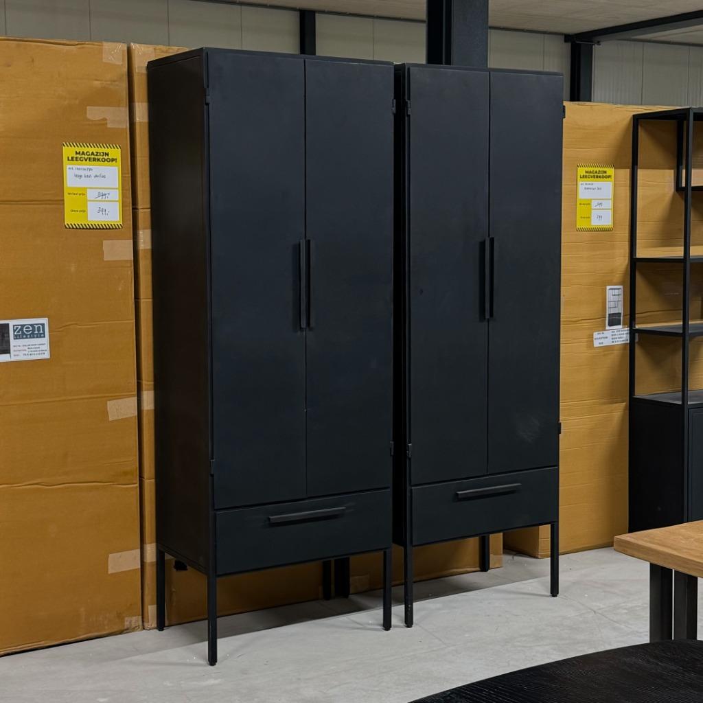 wandkast zwart metaal hotel chique opbergkast, Huis en Inrichting, Kasten | Wandmeubels, Nieuw, 200 cm of meer, Minder dan 150 cm