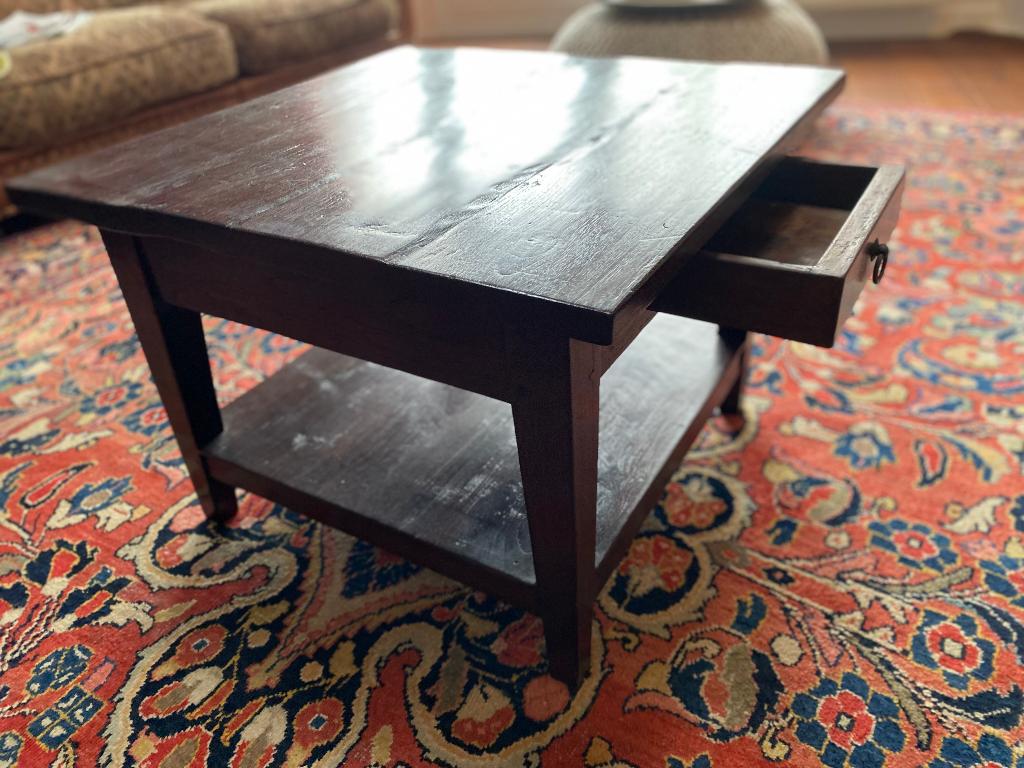 Teak sidetable, Ophalen, Gebruikt, 50 tot 100 cm, Koloniaal
