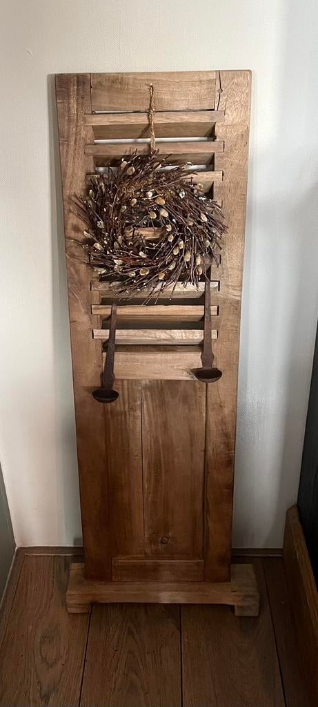 Prachtig staand houten luik op standaard, Ophalen of Verzenden, Zo goed als nieuw