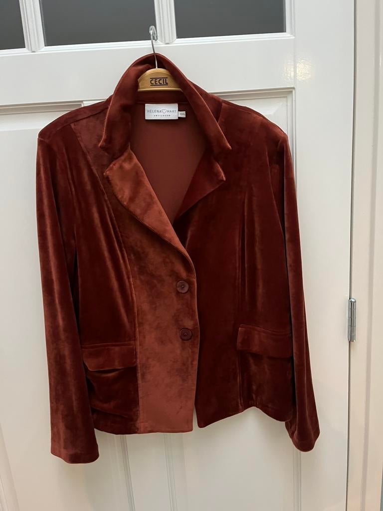Helena Hart velours jasje maat XXL, Bruin, Maat 46/48 (XL) of groter, Ophalen of Verzenden, Zo goed als nieuw