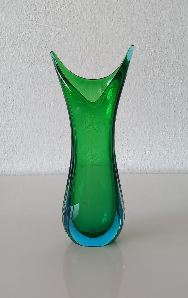 Murano Flavio Poli Vaas 30cm, Antiek en Kunst, Ophalen of Verzenden