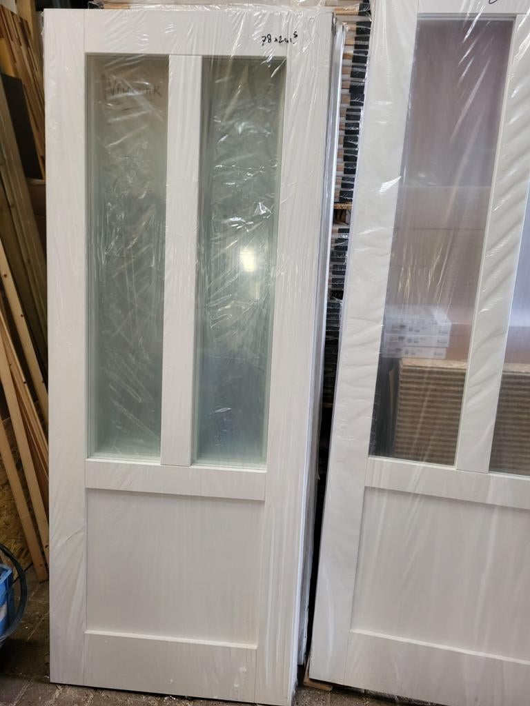 78x201,5cm binnendeur opdek en stomp incl veiligheid glas, 80 tot 100 cm, ., Binnendeur, Ophalen of Verzenden