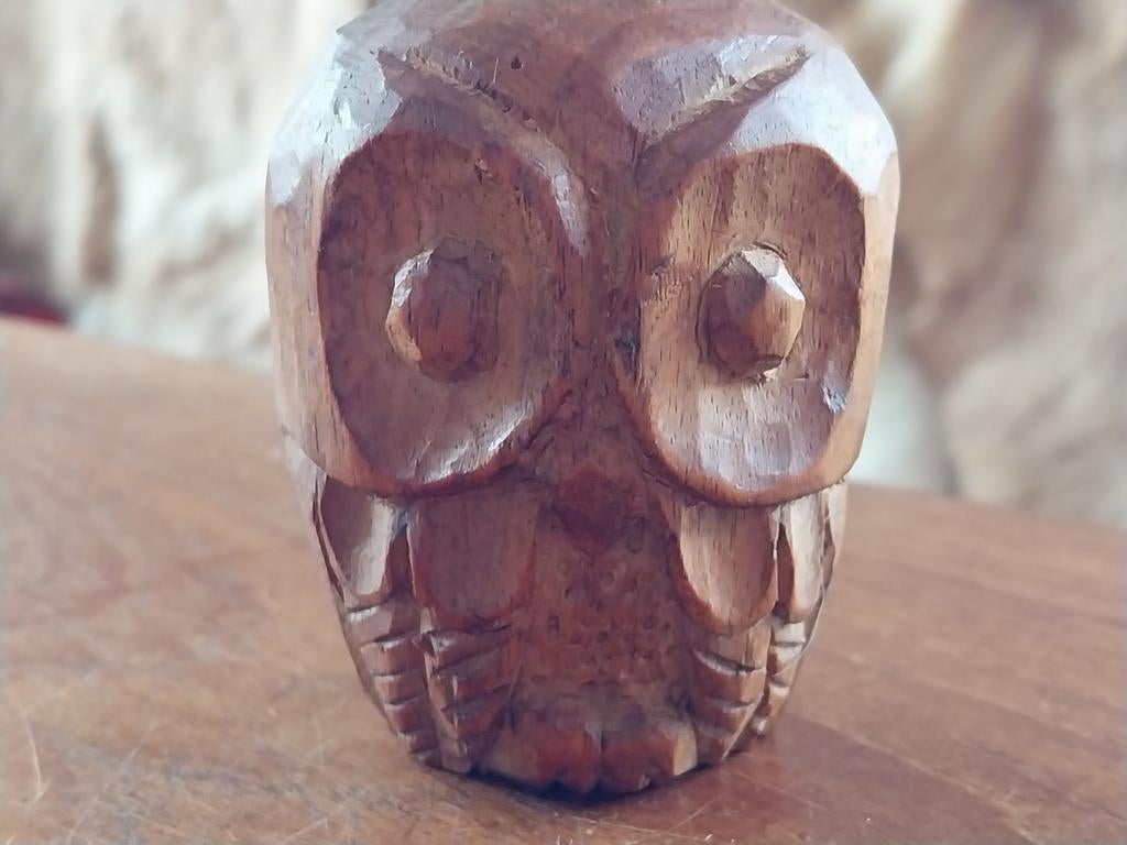 Houten Uil uit Zweden van Tante Brocante, Ophalen of Verzenden