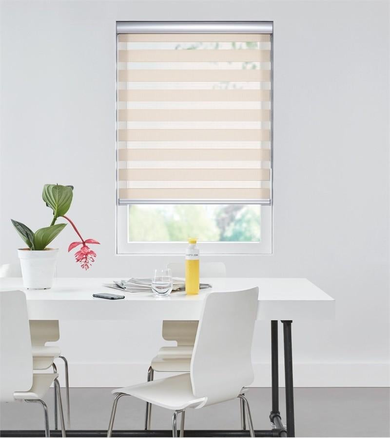 2x nieuw duo rolgordijnen, hoogte 2350mm, 1406+1326mm breed, 100 tot 150 cm, 200 cm of meer, Beige, Nieuw