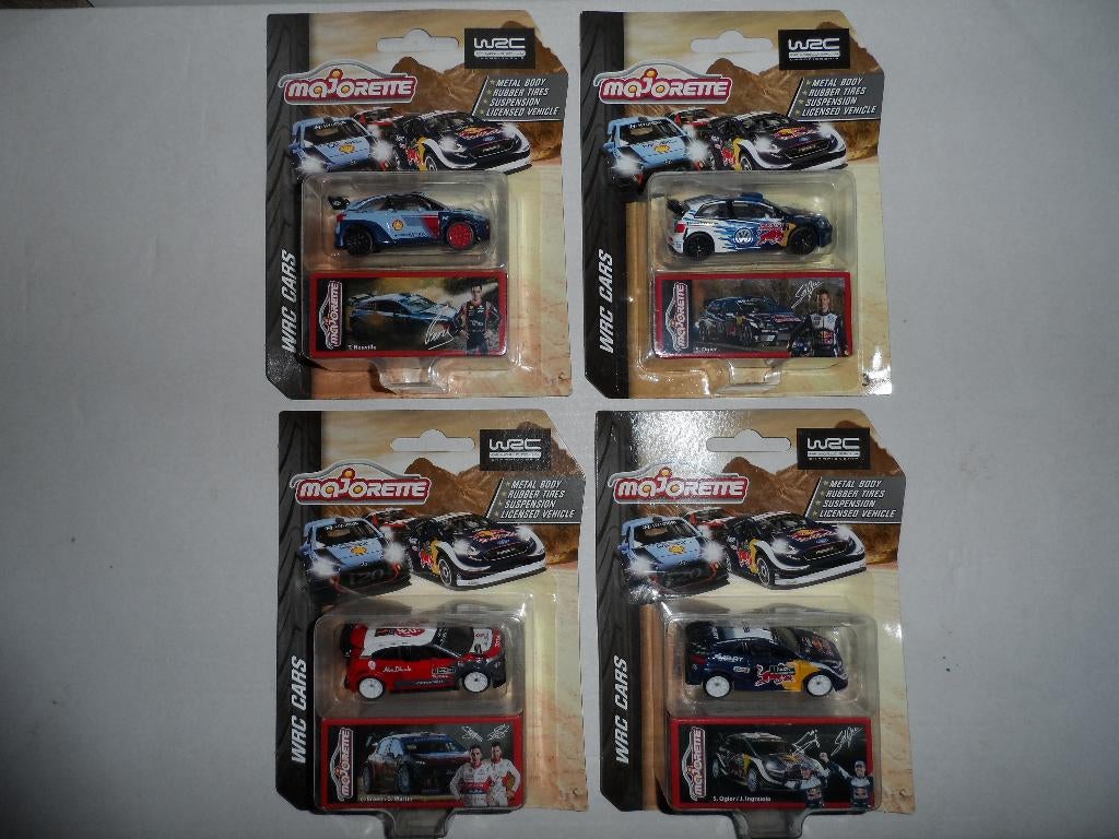 Majorette WRC serie - Complete set van 4 (2020) 1:64, Ophalen of Verzenden, Nieuw, Auto
