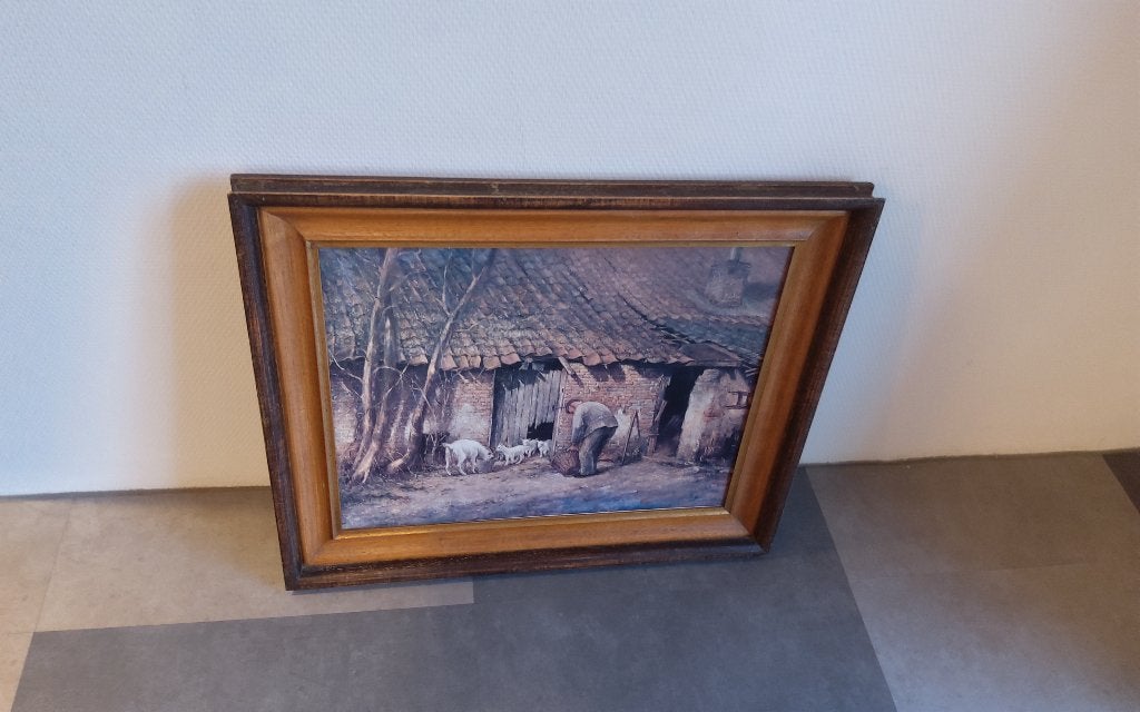 Oude lijst met reproductie:60x52cm, Ophalen