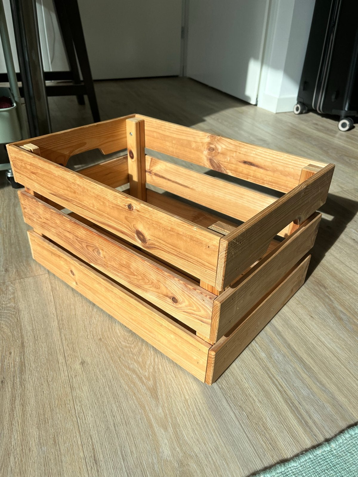 Stevige houten IKEA kist., Ophalen, Gebruikt, 50 tot 100 cm, Grenenhout
