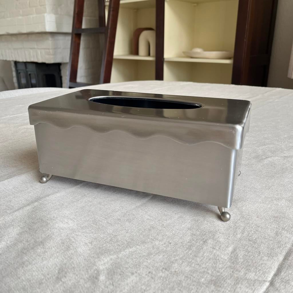 IKEA 1999 Lilholmen stainless steel tissue box, Ophalen of Verzenden, Zo goed als nieuw