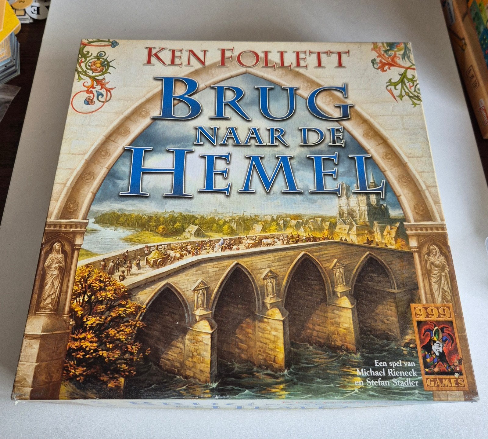 Brug naar de Hemel - Bordspel gebaseerd op Ken Follett, Een of twee spelers, Ophalen of Verzenden, Zo goed als nieuw, 999 Games