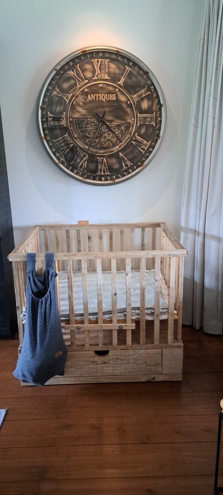 Stijlvolle steigerhouten box met lade, Ophalen, Gebruikt, Vierkant, Lade