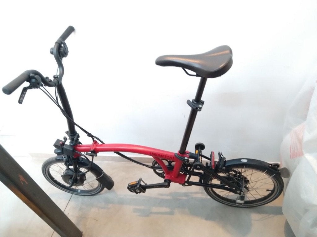Brompton elektrische plooifiets H6L  C-Line, Gebruikt, Brompton, 16 tot 18 inch, Versnellingen