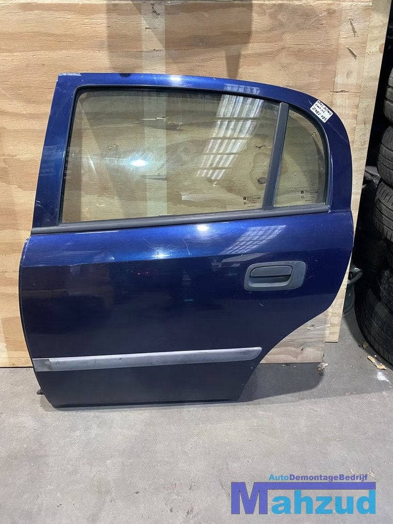 OPEL ASTRA G links achter LA Blauw Z282 deur portier, Auto-onderdelen, Gebruikt, Deur, Opel Automobile GmbH, Ophalen of Verzenden