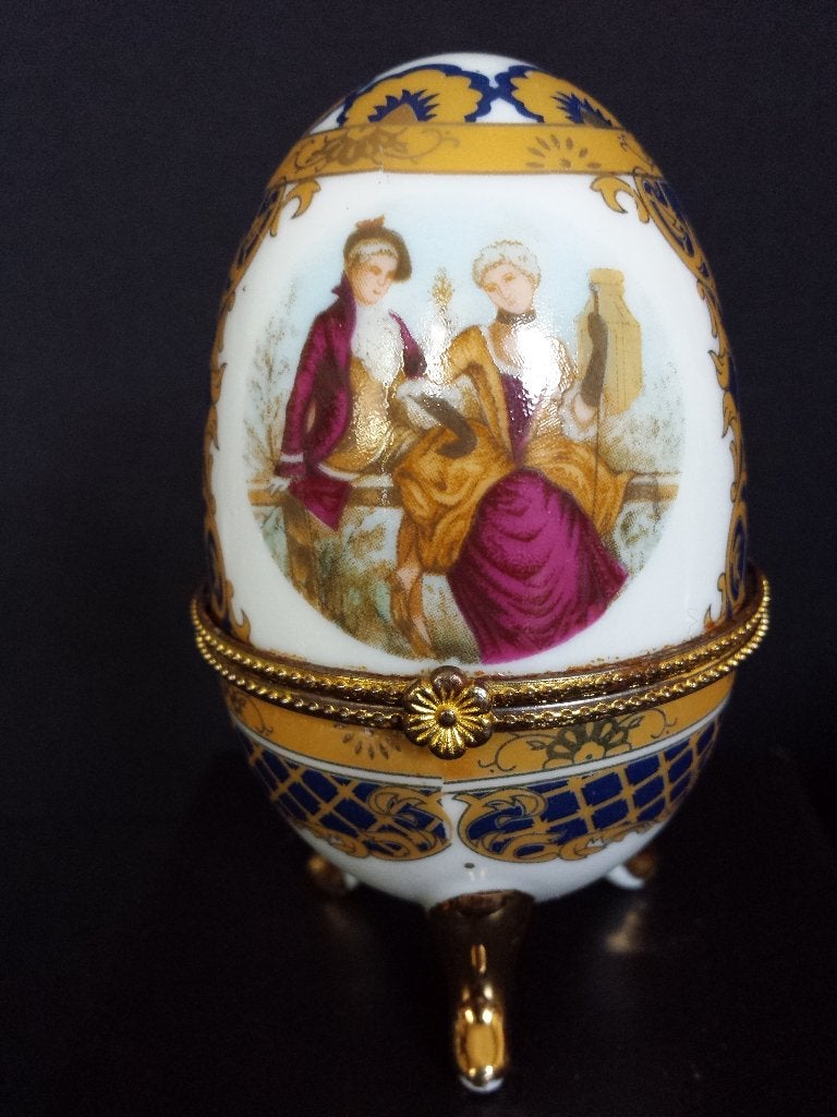 Porseleinen SIER-EI <> TRINKET BOX <> In Fabergé Stijl, Ophalen of Verzenden, Nieuw, Porselein, Overige typen