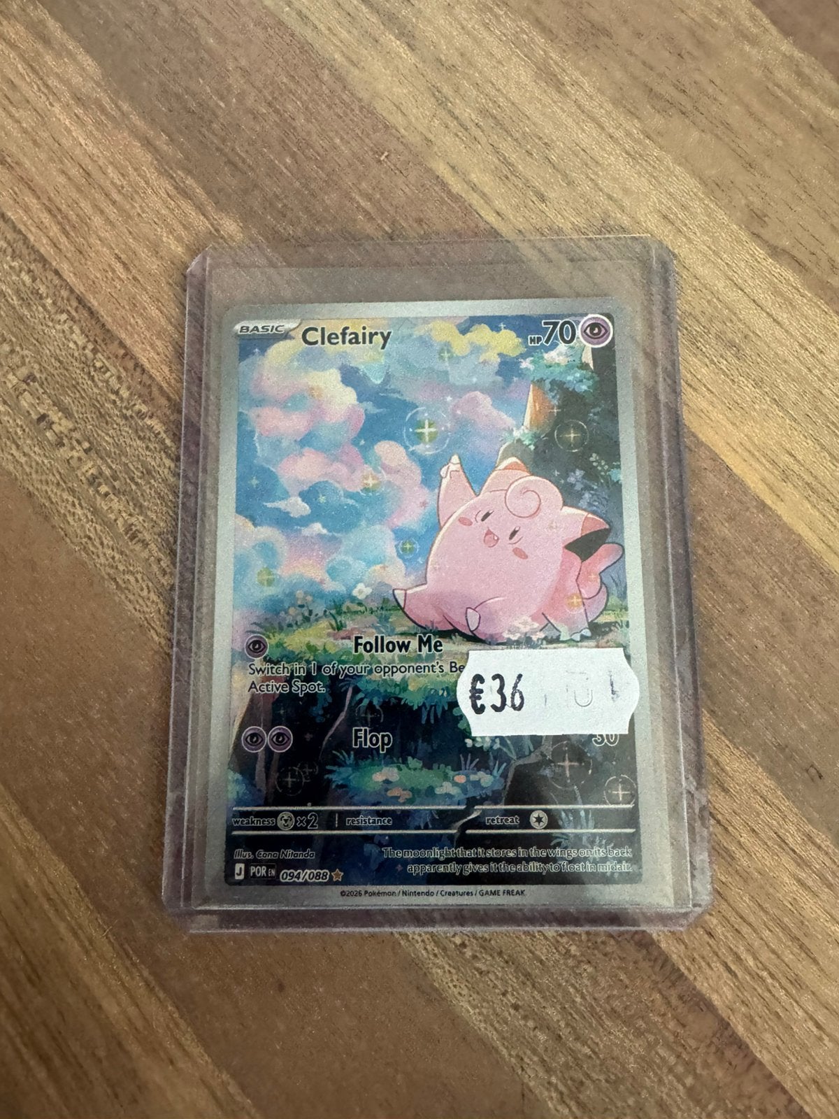 Pokemon Kaart Clefairy POR 094/088, Ophalen of Verzenden, Zo goed als nieuw