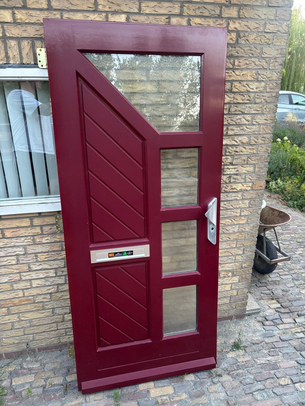Voordeur 208 x 92,5 RC, Ophalen, 80 tot 100 cm, 200 tot 215 cm, Glas