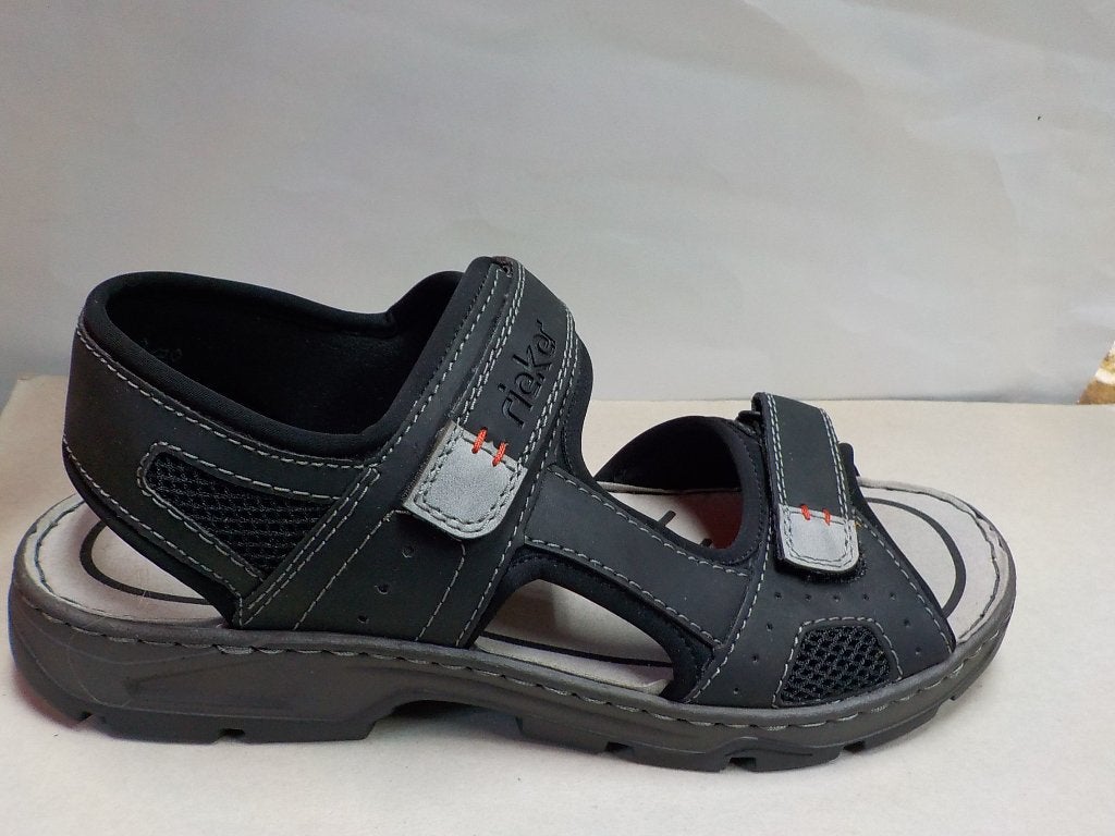 Rieker zwarte herensandalen maat 45, Sandalen, Zwart, Nieuw, Ophalen of Verzenden