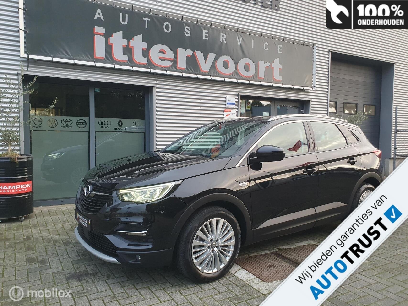 Opel Grandland X 1.2 Turbo Business Edition, Auto's, Gebruikt, 1199 cc, Zwart, Bedrijf