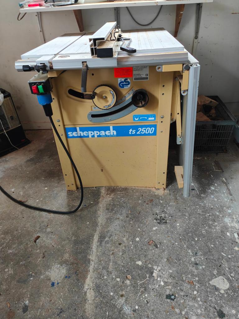 Scheppach TS 2500 Tafelzaag - Krachtige Cirkelzaag, Gebruikt, Cirkelzaag, Ophalen of Verzenden, 1200 watt of meer