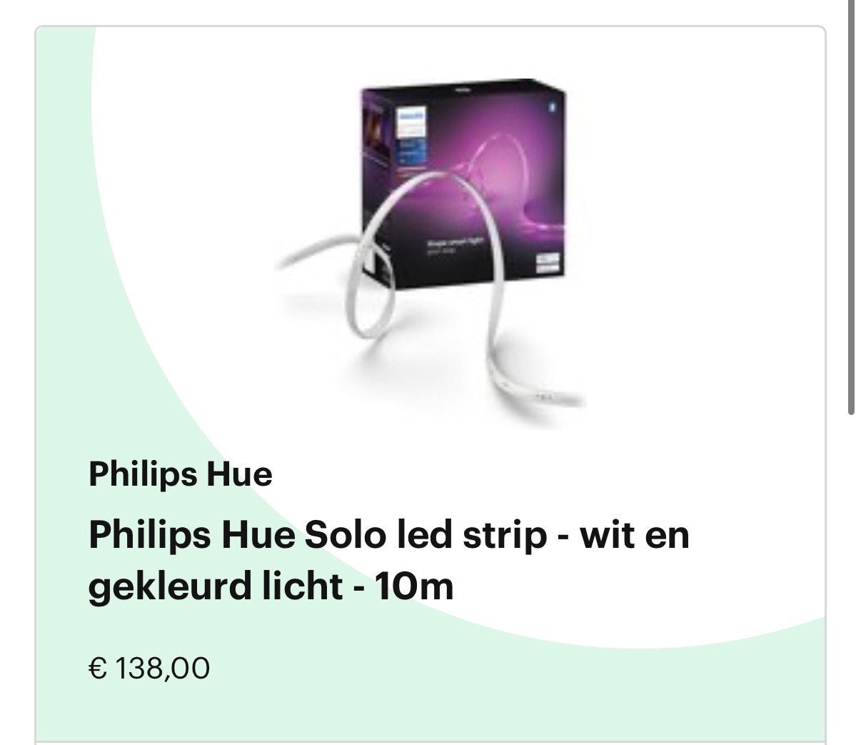 Philips Hue 10 meter ledstrip wit en gekleurd, Huis en Inrichting, Philips, Led-lamp, Ophalen of Verzenden, Zo goed als nieuw