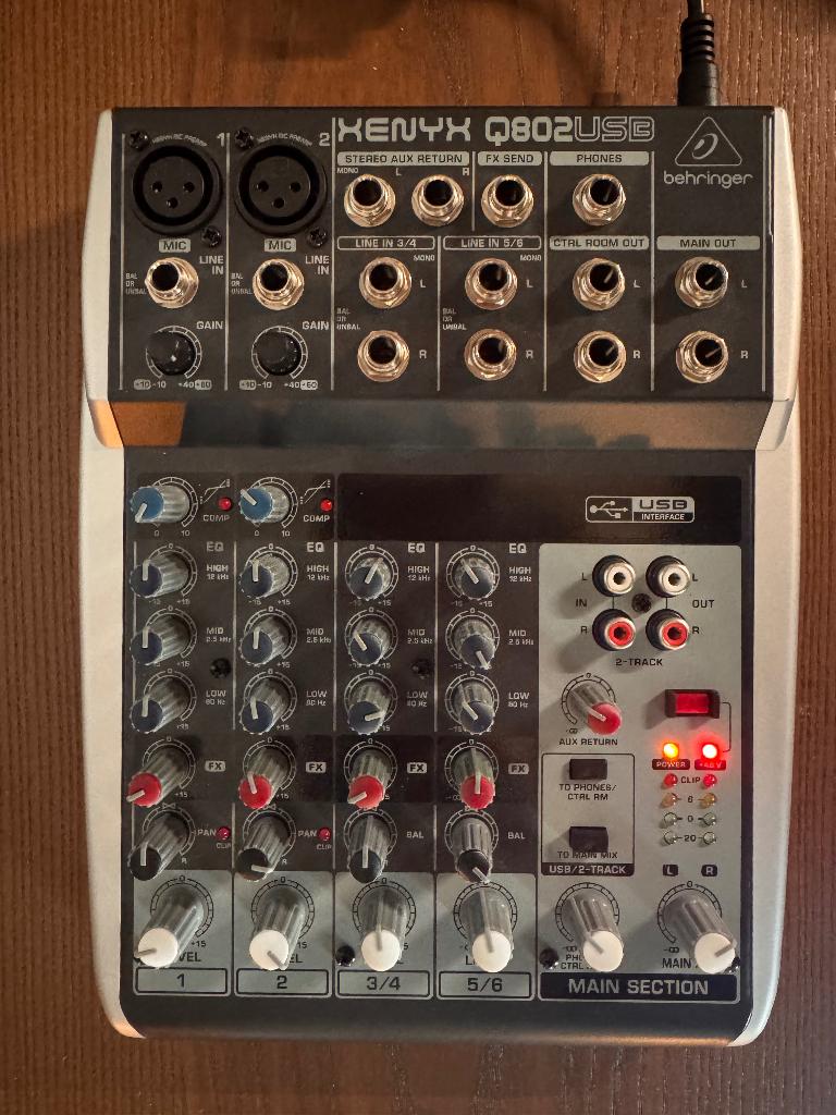 Behringer XENYX 802 USB, Ophalen, Gebruikt, 5 tot 10 kanalen