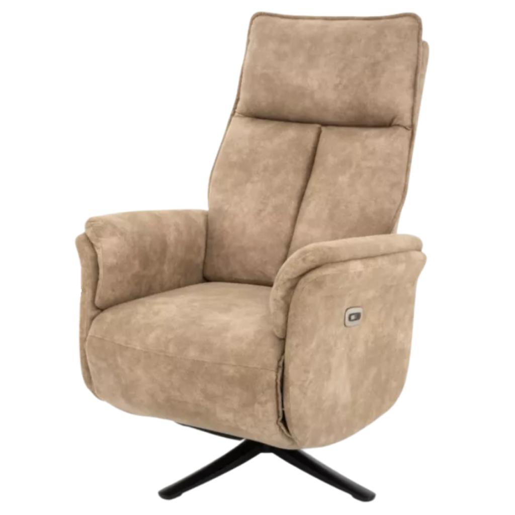 Relaxfauteuil Paris met een of dubbele motor microvezel, Minder dan 75 cm, Nieuw, Ophalen of Verzenden, Stof