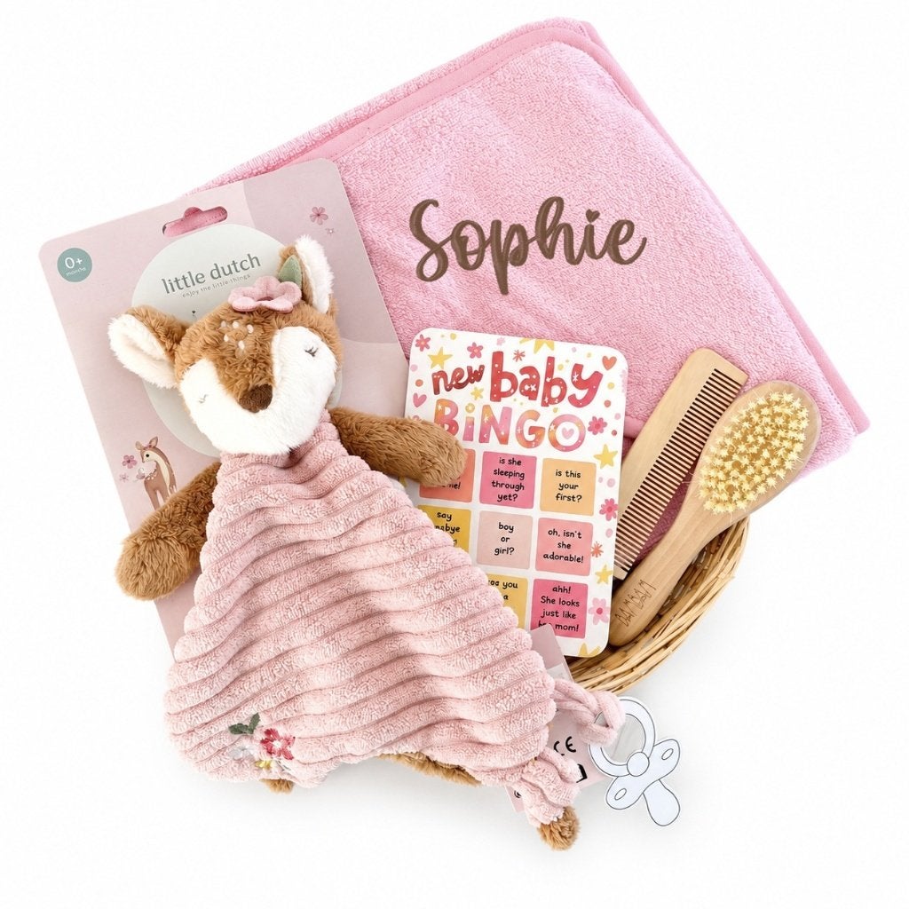 Kraamcadeau geboorte baby mand Little Dutch Fairy garden