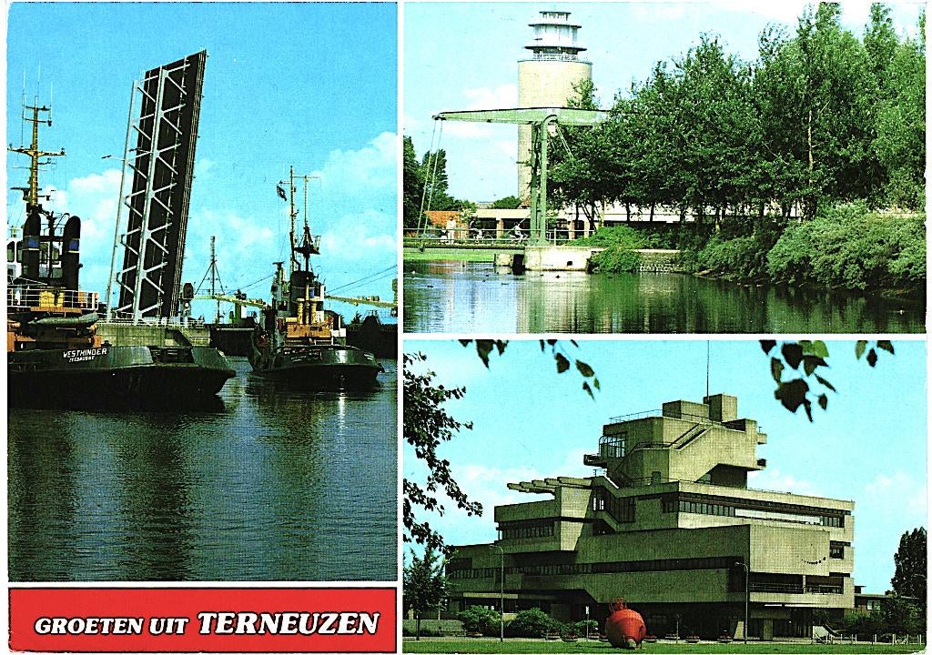 914251 Terneuzen Z 87 Brug Sleepboot Gelopen met postzegel