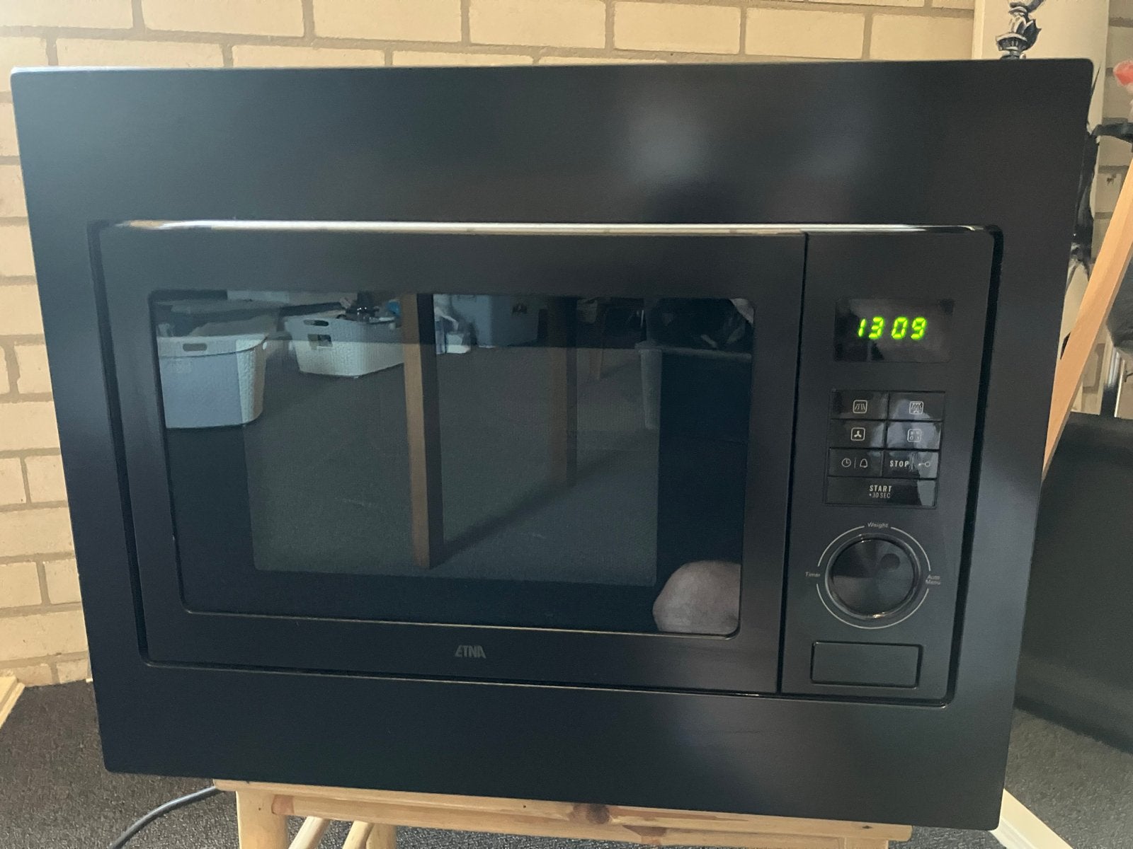 Etna Inbouw Combimagnetron - Zwart, Zo goed als nieuw, Witgoed en Apparatuur, Magnetrons, Ophalen, Combimagnetron, Grill, Zo goed als nieuw