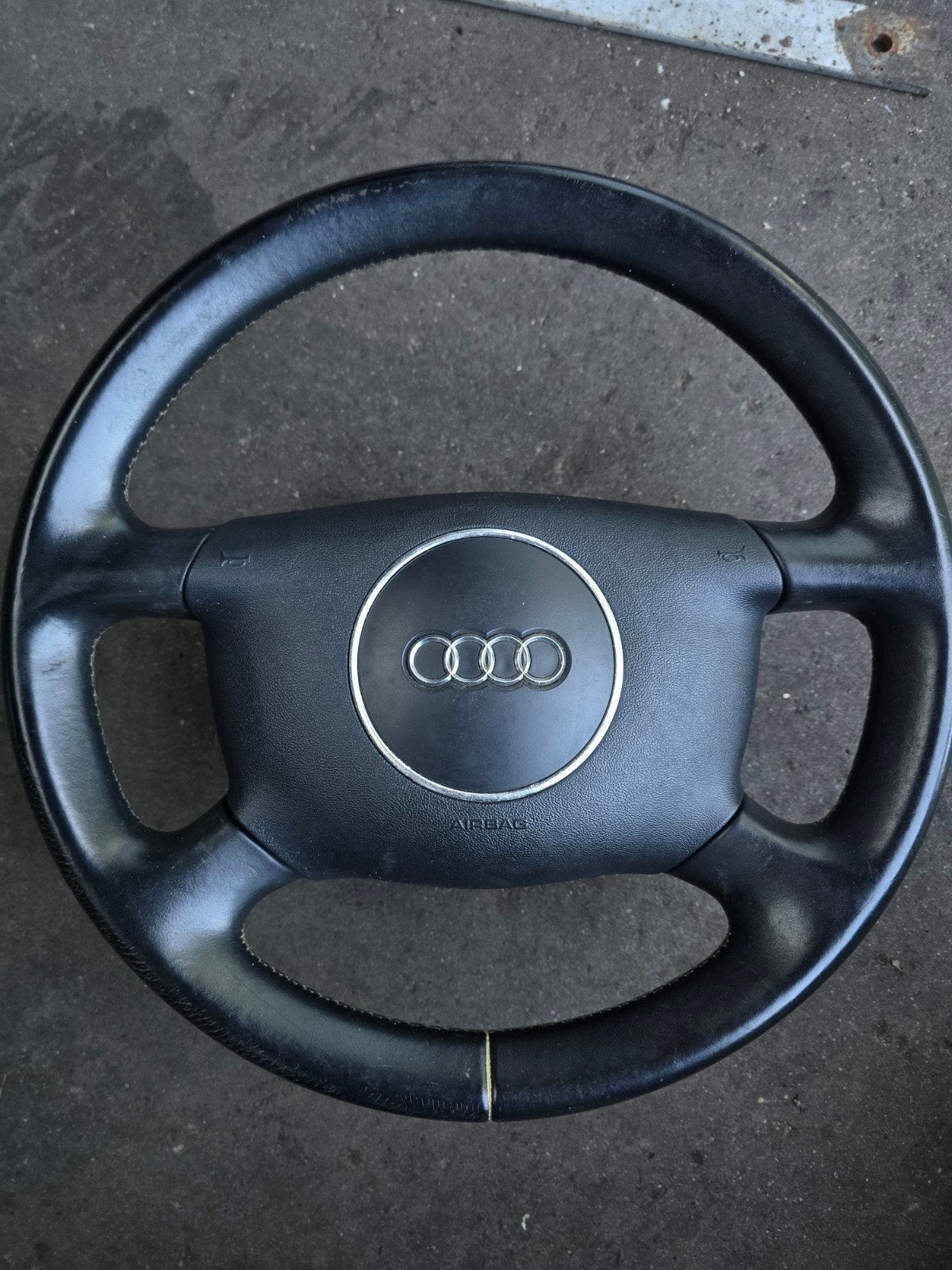 Lederen Stuurwiel 4-spaaks + Airbag Audi A4 B6, Auto-onderdelen, Besturing, Ophalen, Audi