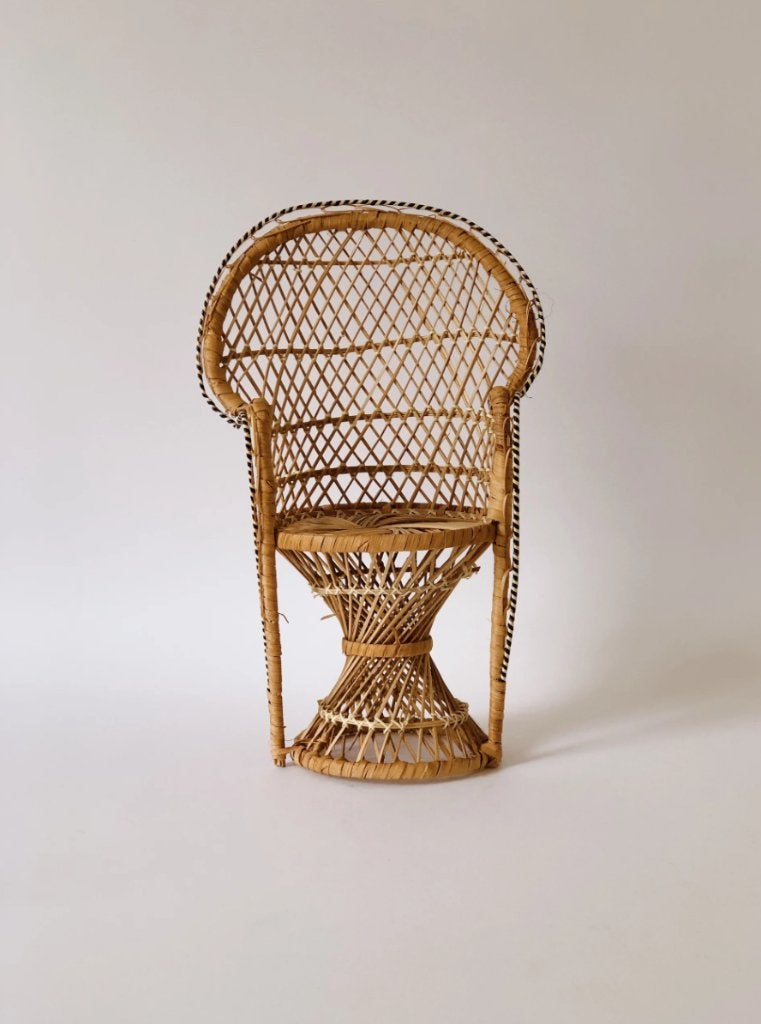 VINTAGE POPPEN PAUWSTOEL, -, -, Overige typen, Ophalen of Verzenden