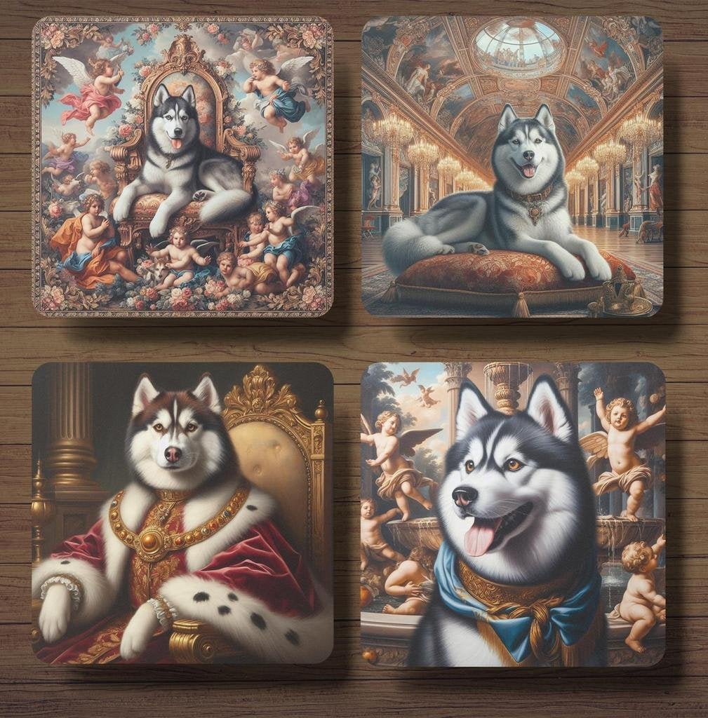 Husky Barok onderzetters met houder, Ophalen of Verzenden, Nieuw