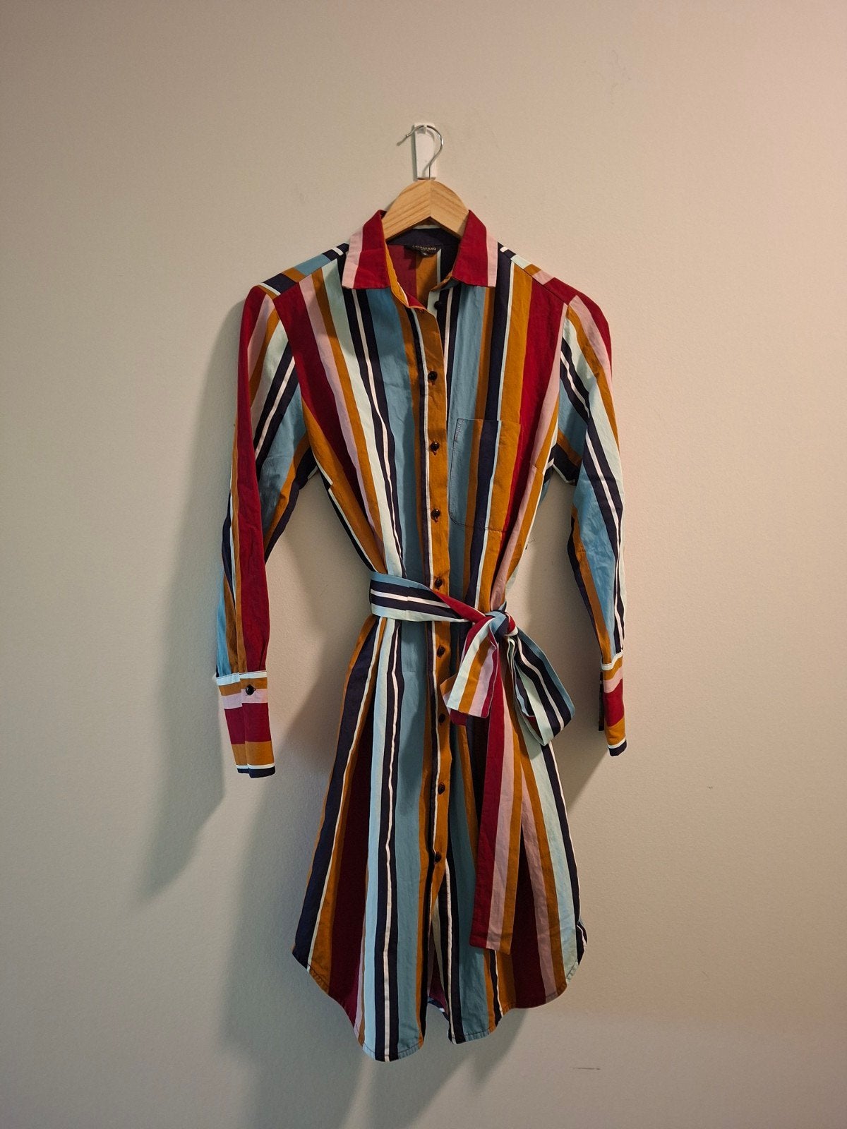 Cavallaro Napoli blousestof jurk met strepen en ceintuur, Maat 38/40 (M), Overige kleuren, Cavallaro Napoli, Ophalen of Verzenden