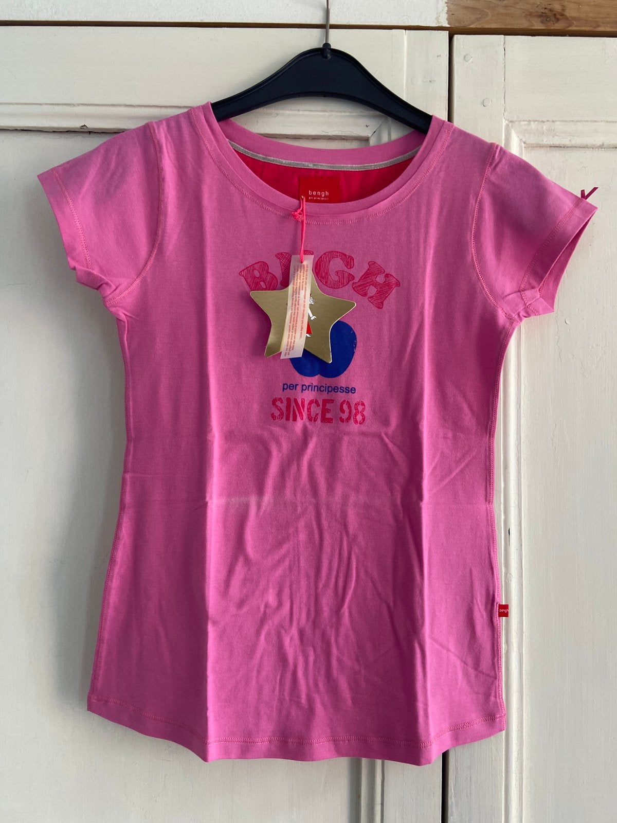 Mooi nieuw bengh shirtje valt als mt 140, Kinderen en Baby's, Ophalen of Verzenden, Nieuw, Meisje, Shirt of Longsleeve