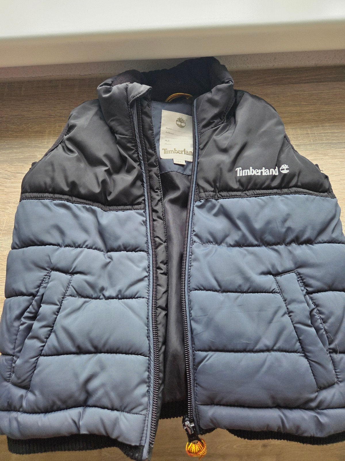 Timberland Bodywarmer voor kinderen - Zwart/Grijs, Ophalen of Verzenden, Gebruikt, Timberland, Jongen of Meisje