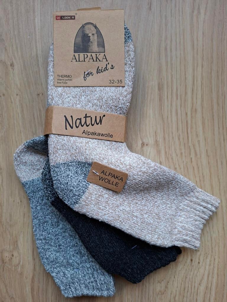 3 Paar Thermo Alpaka Wollen Sokken Maat 32-35, Kleding | Dames, Sokken en Kousen, Sokken en Kniesokken, Overige kleuren, Nieuw