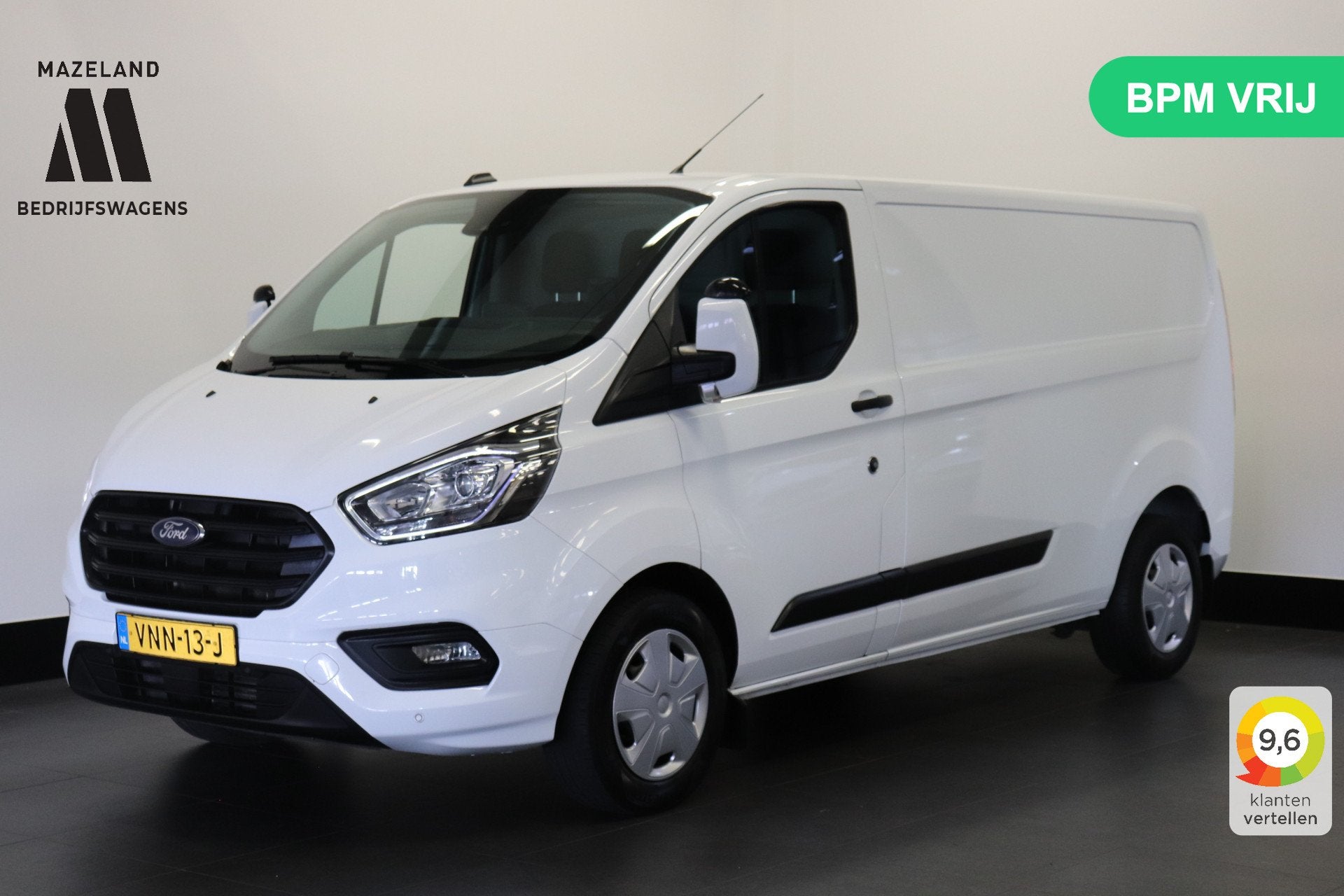 Ford Transit Custom 2.0 TDCI L2 130PK EURO 6 - Airco - Cruis, Voorwielaandrijving, 4 cilinders, 2800 kg, Wit