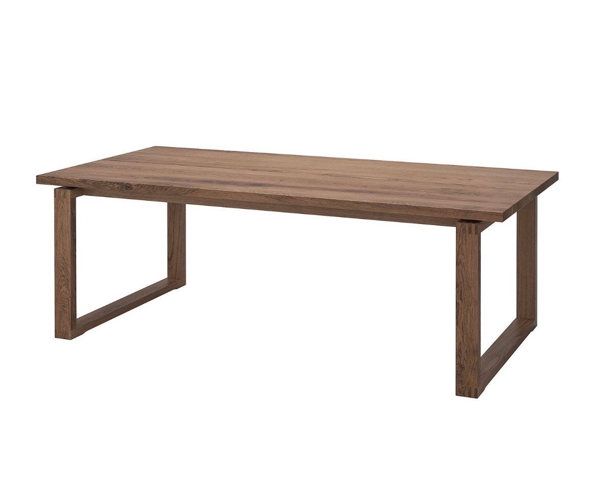 IKEA Morbylanga eettafel eiken, 220x100 cm, goede staat, Ophalen, Gebruikt, 100 tot 150 cm, Eikenhout