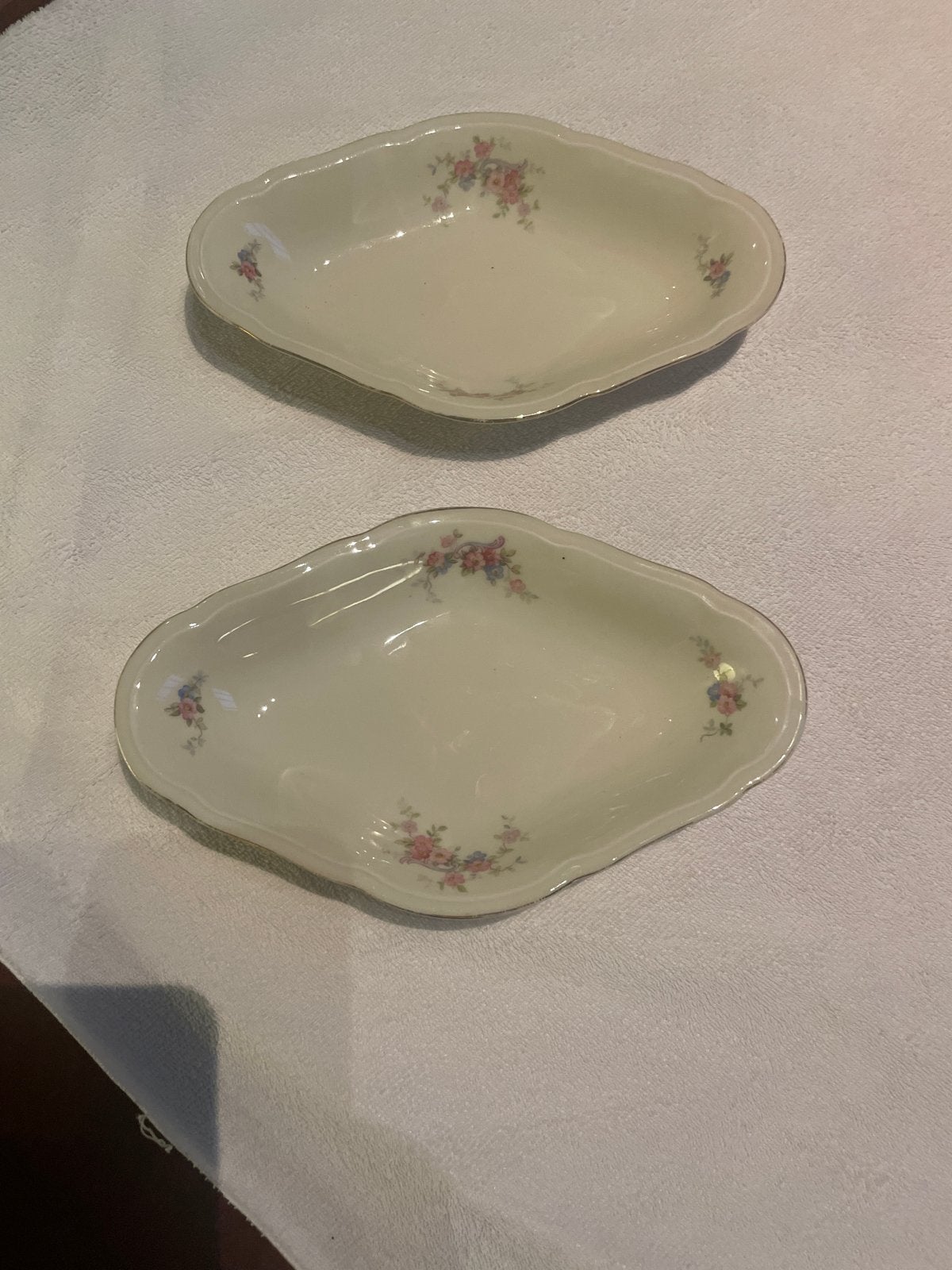 Set van 2 vintage porseleinen Ivory, Ophalen of Verzenden