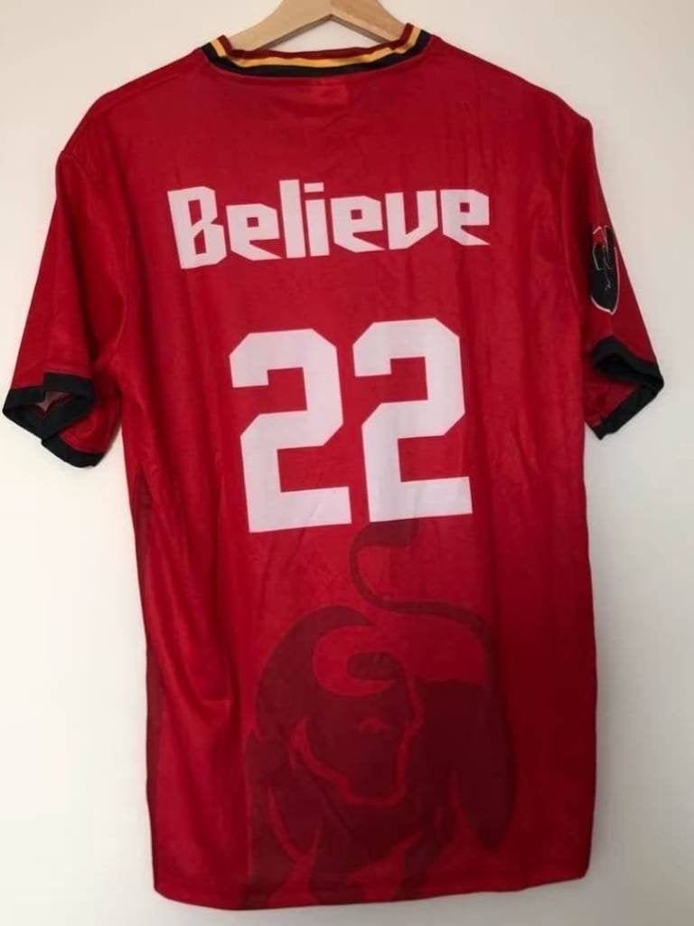 Jupiler 'Believe' Voetbalshirt - Maat L België, Ophalen of Verzenden, Zo goed als nieuw, Kleding, Jupiler