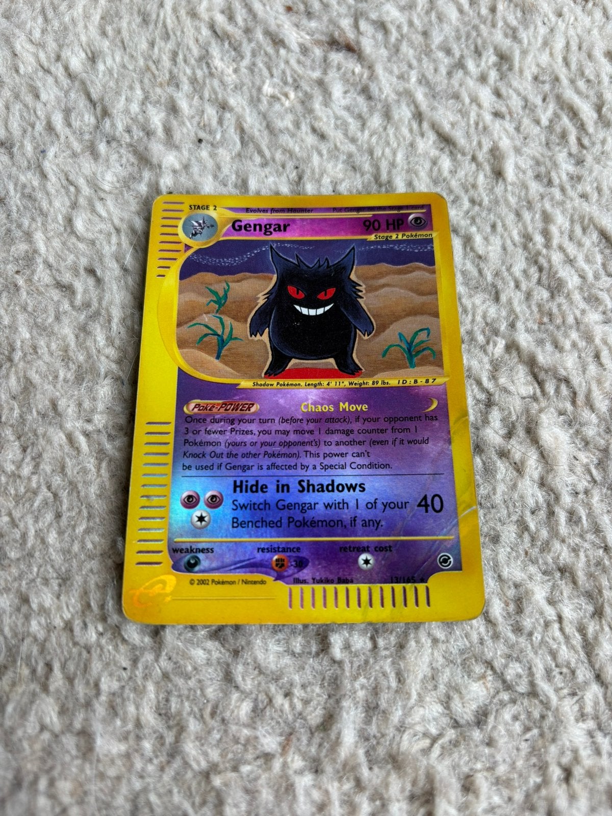 Pokémon kaart gengar reverse holo 13/165, Ophalen of Verzenden, Zo goed als nieuw