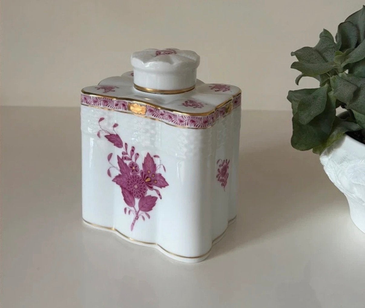 Herend Apponyi Pink theebus, Ophalen of Verzenden, Nieuw, Porselein