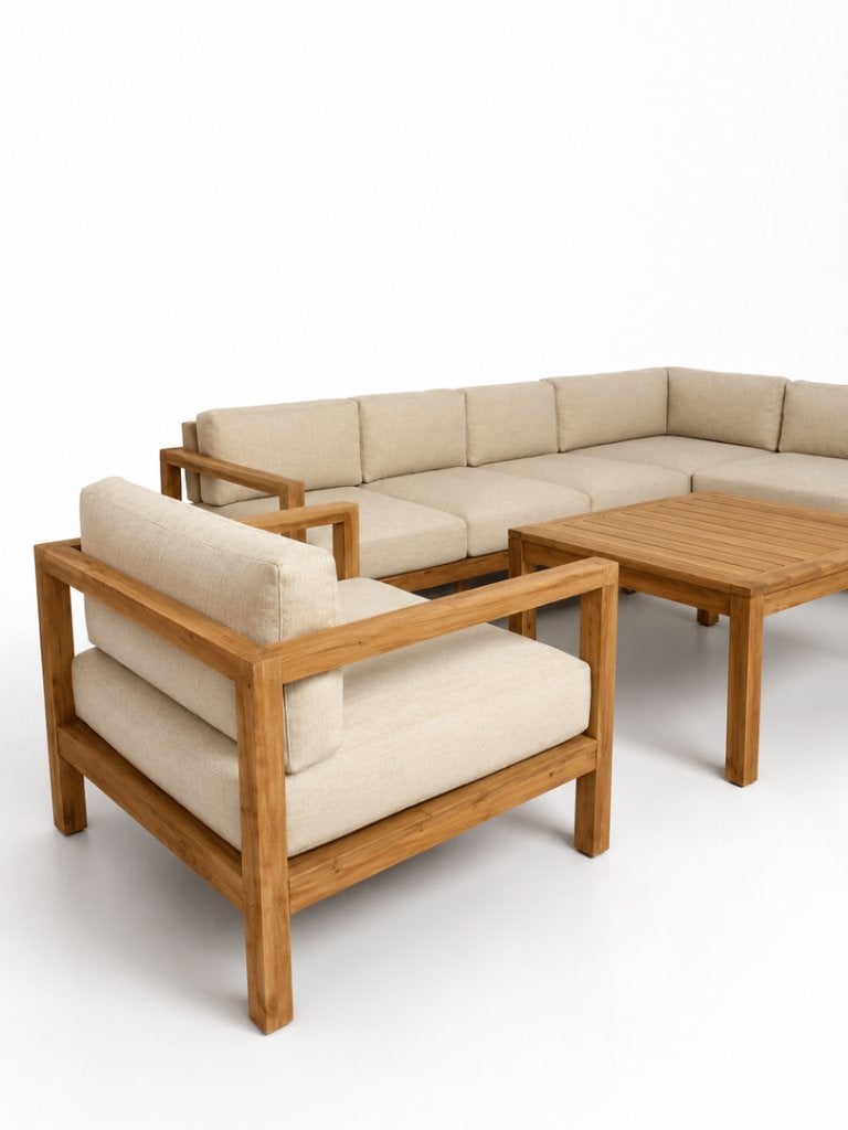 Hartman Adora 6-delige Loungeset - taupe- speciale prijs, Hartman, 6 zitplaatsen, Teakhout, Nieuw